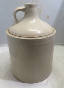 Vintage 2 Gal. Stoneware Crock Whiskey Moonshine JUG Pitcher W/Handle and Spout - Picture 1 of 14