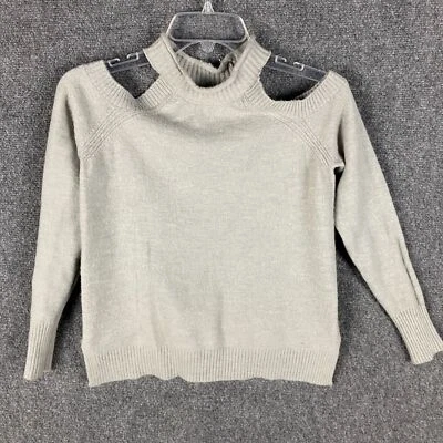 Suéter feminino Sanctuary pequeno pequeno Petite SP acrílico lã cinza pulôver - Imagem 1 de 4