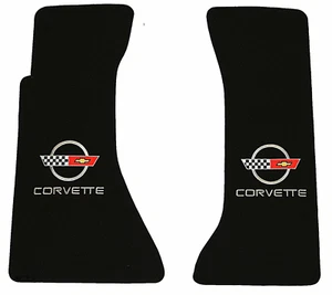 Corvette C4 Fußmatten Teppiche 1984-1996 VELOUR mit Stickungen - Bild 1 von 1