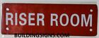 Riser Room Sign (Aluminium Reflective !!!, RED 2X6)-ref0420