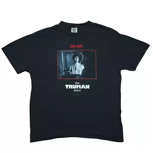 VTG 1998 Jim Carrey The Truman Show XL Black Paramount Pictures Movie Shirt - Picture 1 of 8