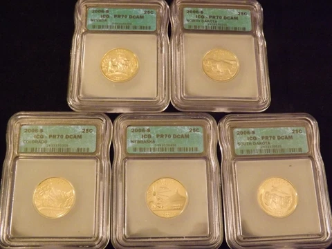 2006 -S    Quarter   5 Coin Set            ICG  Certified Set Cover