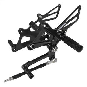 Reposapiés ajustables negros para HONDA CBR250R 11-15 CBR300R CB300F NC51 - Imagen 1 de 8