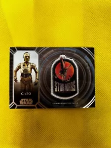 2017 Topps Star Wars 40th Anniversary Manufactured C-3PO #PC-6 Patch Blue 26/40 - Picture 1 of 2