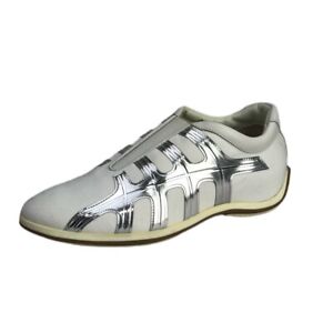 HOGAN Women's Italy Pull On Textile Leather White Sneakers Size US 10 EU 40 NWD
