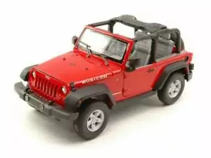 2007 Jeep Wrangler Rubicon - Red Diecast 1:24 Scale Model Car - Welly 22489RD - Picture 1 of 3