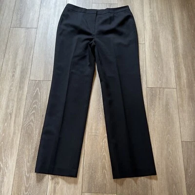 Evan Picone Black Label Womens Dress Pants Straight Flat Front Lined Black Sz 12 - Image 1 of 4