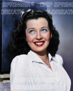 GAIL RUSSELL Sonriendo #8 | Hermosa foto a color de 8x10 por CHIP SPRINGER - Imagen 1 de 1