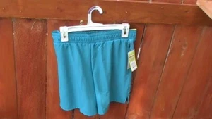All In Motion - Men's 9" Lined Shorts Size Small /Drawstring Zipper Pocket Teal - Picture 1 of 7