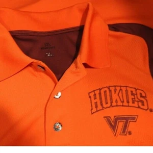 Virginia Tech Poloshirt Gr. M Hokies VT Stitched Orange - Bild 1 von 5