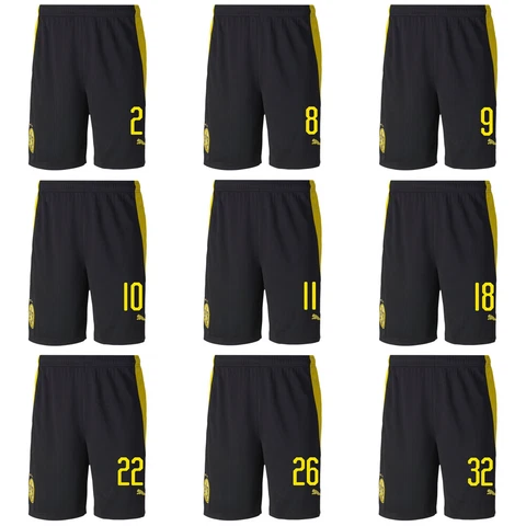 Puma Football Borussia Dortmund BVB Mens Home Shorts 2020 2021 w/ Player Number Cover