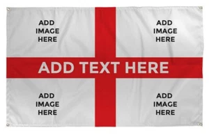 5 x 3 FT Large Personalised England Photo Flag Banner St George Euros Football - Picture 1 of 4