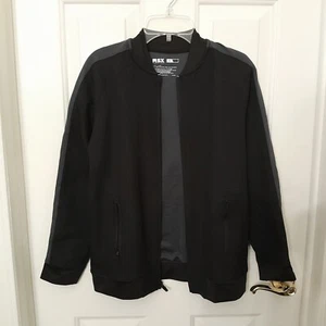 MSX Michael Strahan Boys Track Jacket $60 MSRP Size Medium Black NEW - Picture 1 of 6