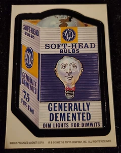 WACKY PACKAGES MAGNET: SOFT-HEAD BULBS - Soft-Light Bulbs / 2006 Topps #5 of 9 - Picture 1 of 2