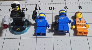 Lot Of 4 LEGO Movie Minifigures: Emmet, Benny & Bad Cop. Badcop, Astronaut, Etc. - Picture 1 of 6