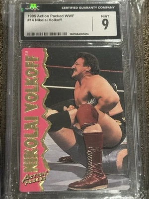 1995 Action Packed WWF Nikolai Volkoff #14 Mint 9 CGC - Image 1 of 2
