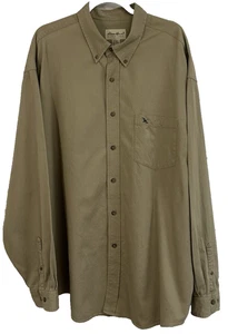 Eddie Bauer Shirt Mens Sz XXL Button Down Goose Logo Print Pocket Casual Cotton - Picture 1 of 14