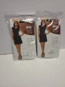 Leggs Brown Sugar ultra transparente Strumpfhose Medium Tall tiefschwarz #50267 - Bild 1 von 4