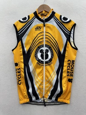 Pactimo Men's Large Roaring Mouse Cycling Jersey Full Zip Sleeveless - Image 1 of 4