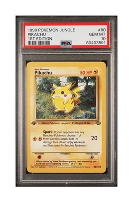 1999 POKEMON JUNGLE 1ST EDITION #60 PIKACHU PSA 10 - Image 1 of 2