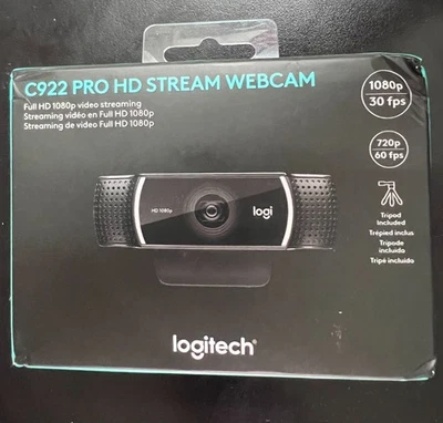 Logitech C922 Pro HD Stream Webcam 1080p BRAND NEW 960-001087 4296 - Image 1 of 3