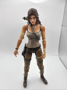 Tomb Raider Lara Croft Play Arts Kai Square Enix Action Figure Pistol & Shotgun! - Picture 1 of 6