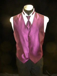 Formal Vest Full Back - Sangria Vest VF655 - Picture 1 of 1