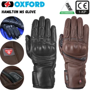 Oxford Hamilton Waterproof Motorcycle Gloves, CE Approved Motorbike Riding Glove - Picture 1 of 12
