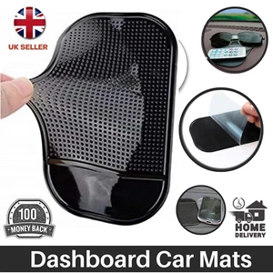 Dashboard Car Mats Black Non-Slip Sticky Phone Holder Mat Anti Slip Cell Mount - Picture 1 of 16