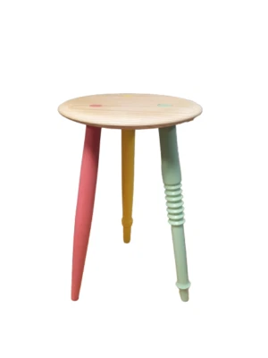 Supershape Denmark 3 Legged Granny Stool (C) - Image 1 of 4
