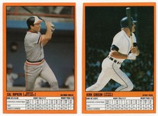 Cal Ripken #1I - Kirk Gibson #1B 1986 General Mills Booklet cut