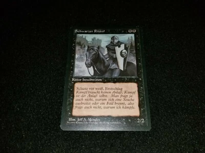 MTG 1x Revised black uncommon MP German FBB Black Knight - ships w/ tracking - Image 1 of 2