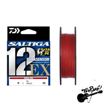 Daiwa PE line UVF Saltiga Dura Sensor X12EX+Si3 300m #8 118lb Signal Red - Image 1 of 2
