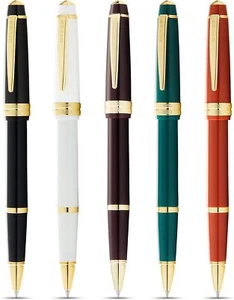 Cross Rollerball Pen Bailey Light Gold Tone Black Ink Gift Box Business School - Picture 1 of 57