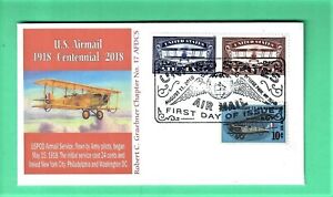 5281-5282 Air Mail Blue & Red Combo FDC W/ C74, AUGUST 11, 2018, Graebner Cachet