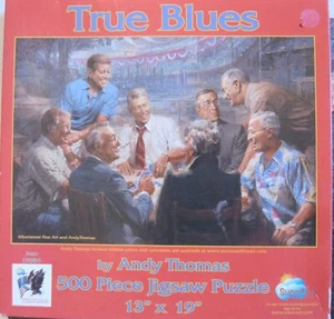 TRUE BLUES DEMOCRATIC PRESIDENTS JIGSAW PUZZLE 100% COMPLETE ANDY THOMAS C-60 - Picture 1 of 3