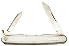 Vintage STAINLESS CUTLERY MCKEESPORT PA Senator Penknife Patterned Metal Handles