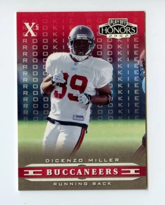 D906 DICENZO MILLER RC 2002 PLAYOFF HONORS X'S 35/50 #135 BUCCANEERS ROOKIE  - Image 1 of 2