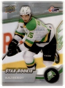 2021-22 Upper Deck CHL Clear Cut Star Rookie Abakar Kazbekov #366 London Knights