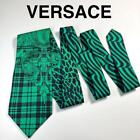 Versace Men's Necktie Luxury Silk High Brand Medusa Baroque Pattern Rare Nm