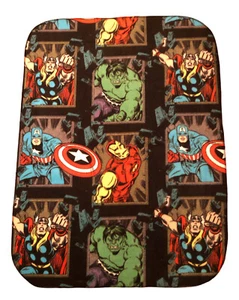 New! MARVEL (Print #2) Super Heros Print Kids / Baby Fleece Blanket 38" X 28" - Picture 1 of 2