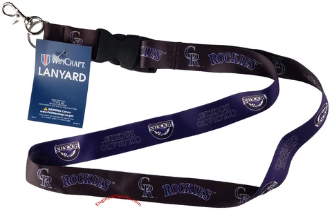 Colorado Rockies 22" Lanyard with Detachable Buckle Cover