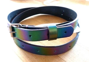 Wonder Nation girls belt Blue - Green Waist 28" to 35" width: 3/4" NEW - Picture 1 of 4