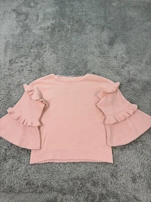 Neiman Marcus Sweater Womens Small Pink Acrylic Kimono Sleeve Fair Princess - Image 1 of 4