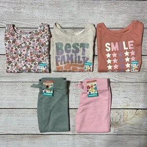 Garanimals Baby Girl Clothes Size 2T. NWT! 3 Long Sleeve Tees And Sweatpants. - Picture 1 of 8