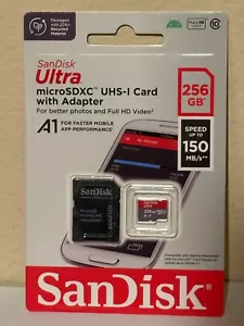 SanDisk 256GB Ultra microSDXC UHS-I Memory Card with Adapter, SDSQUAC-256G-GN6MA - Picture 1 of 3