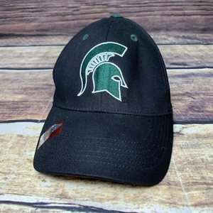 Gorra de sombrero ajustable para adultos de la Universidad Estatal de Michigan Spartans MSU negra - Imagen 1 de 11