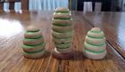 Set Of 3 Hand Carved Tree And 2 Carved Bushes  Norway 2 And 1 1 2
