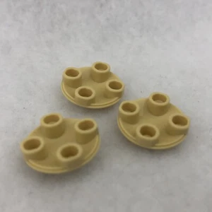 LEGO 2654 Tan Plate, Round 2 x 2 with Rounded Bottom (Boat Stud) (x3) - Picture 1 of 2
