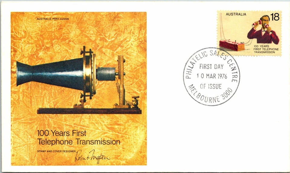 Australia 1976 FDC - 100 Years 1st Telephone Transmission - F12663 - Image 1 of 2